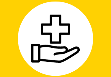 Hand and medical cross